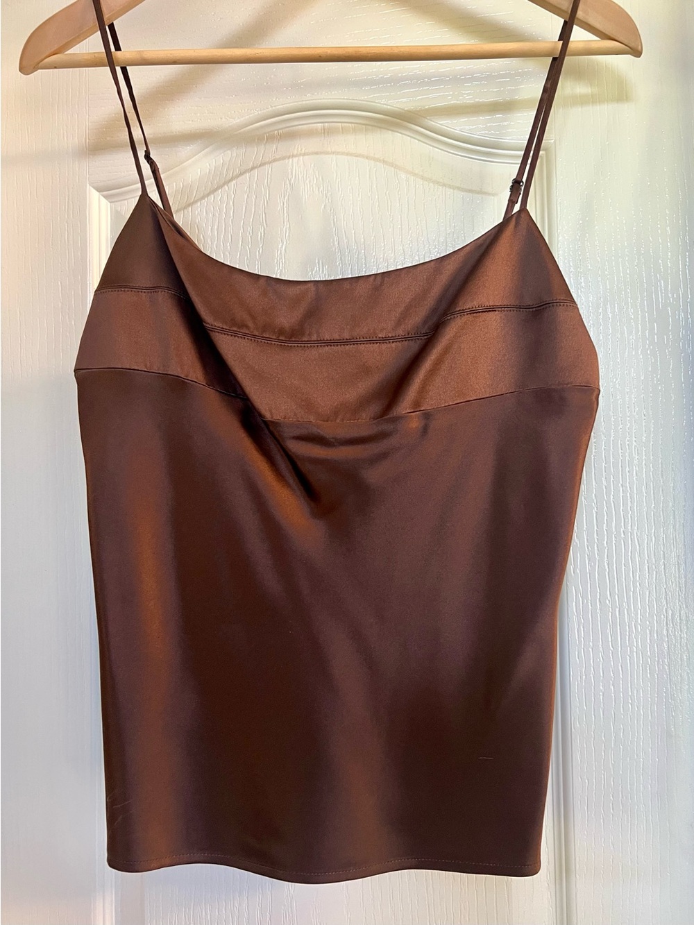 BCBGMaxAzria Chocolate Brown Silk Cami Tank